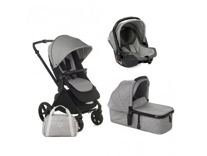 JANÉ Kočík kombinovaný Muum Pro 2 + korba Micro Pro 2 + autosedačka Koos i-size, Dim Grey