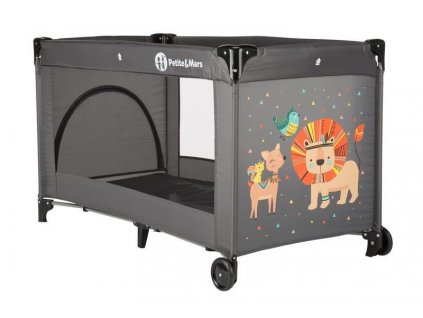 PETITE&MARS Postieľka cestovná Koot - Lion Grey