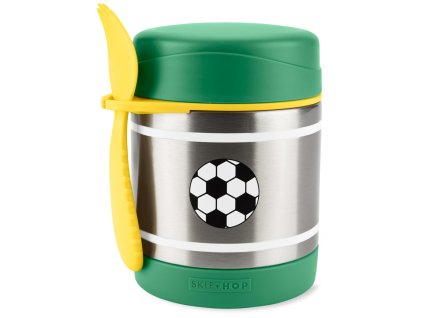 SKIP HOP Spark Style Termoska na jedlo s lyžičkou/vidličkou Futbal 325 ml, 3r+