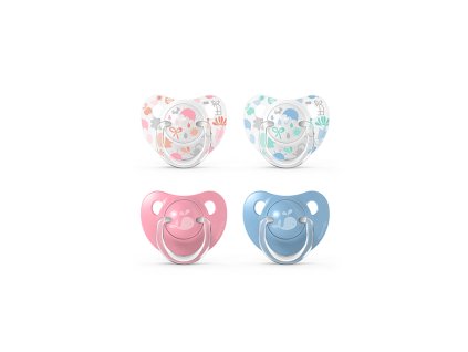 SUAVINEX | Cumlík anatomický silikon +18m 2ks MEMORIES - ružová