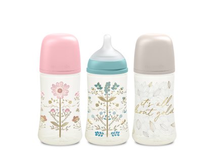 SUAVINEX | GOLD DOJČENSKÁ FĽAŠA 270ml FYZIOL PRŮTOK M - modrá