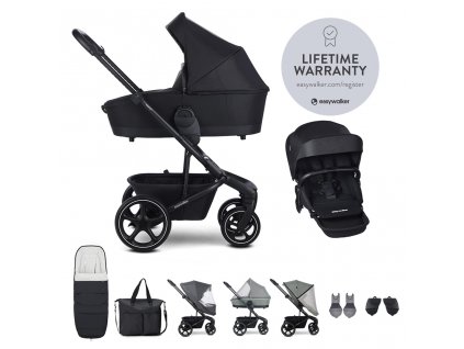 EASYWALKER Kočík kombinovaný Harvey⁵ Midnight Black XXL RWS