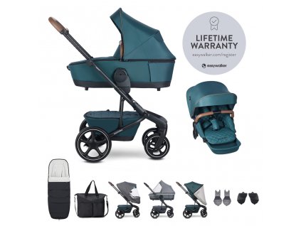 EASYWALKER Kočík kombinovaný Harvey⁵ Premium Jade Green XXL RWS