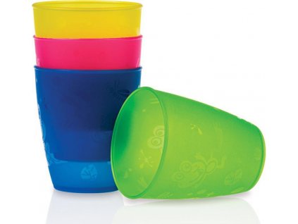 NUBY Poháriky 4 kusy 300 ml 9 m+