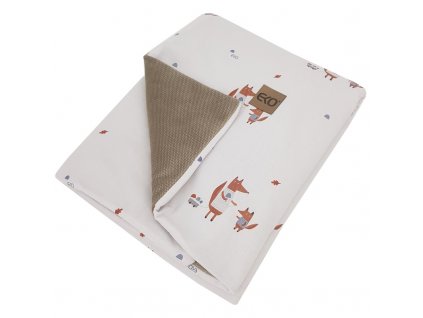 EKO Deka bavlnená obojstranná podšitá velvet Fox 100x80cm