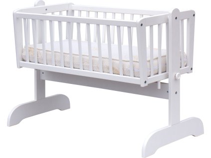 Dětská kolébka Scarlett borovice - bílá 90 x 41 cm