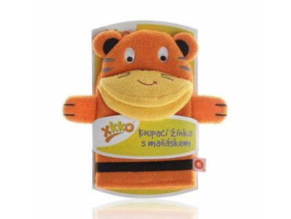 XKKO Rukavica na kúpanie s bábkou - Tiger