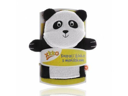 XKKO Rukavica na kúpanie s bábkou - Panda