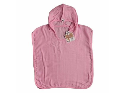 XKKO BMB Colours Bambusové pončo, baby pink, veľ. 1, 1-2roky