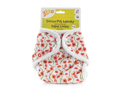XKKO Vrchné plienkové nohavičky One Size - Red Poppies