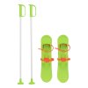 Detské lyže s viazaním a palicami Baby Mix BIG FOOT 42 cm zelené