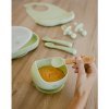 INTERBABY | MISKA silikonová + LYŽIČKA silikonová +4 m - okrová