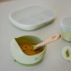 INTERBABY | MISKA silikonová + LYŽIČKA silikonová +4 m - zelená