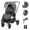 SET kočík Move+ korba+adaptéry+autosedačka+báza, Rocky Grey/Black
