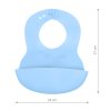 BABYONO Podbradník mäkký plastový s vreckom bez BPA blue 6m+