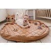 Playandgo organic collection playmat open detail tawny brown wooden toys baby playing on mat 11