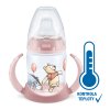 NUK Fľaštička na učenie DISNEY-Medvedík Pú s kontrolou teploty 150 ml ružová