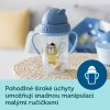 CANPOL BABIES Hrnček netečúci so slamkou so závažím 270 ml 6m+ Bonjour Paris červený