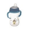 CANPOL BABIES Hrnček so silikónovým náustkom FirstCup Bonjour Paris 250ml modrý 6m+