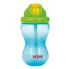 NUBY Hrnček netečúci se sklápacou slamkou a 360ml, 12 m+ modrý