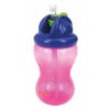 NUBY Hrnček netečúci se sklápacou slamkou a 360ml, 12 m+ červený