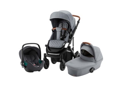 Set kočík Smile III + hlboká korba + autosedačka Baby Safe iSense, Nordic Grey