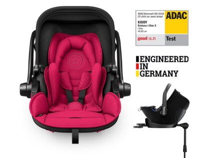 KIDDY Autosedačka Evoluna i-size 2 + Isofix základňa 40-83 cm Rubin Pink