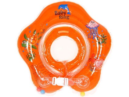 BABY RING Kruh na kúpanie 0-24 m - oranžový