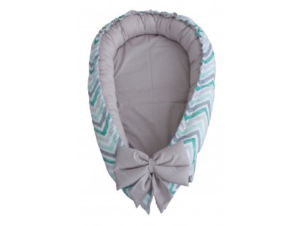 Hnízdečko - Cikcak Mint Grey