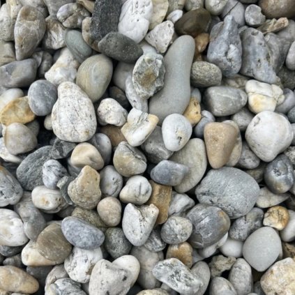 Okrasné kamenivo oblázky říční labské (kačírek)