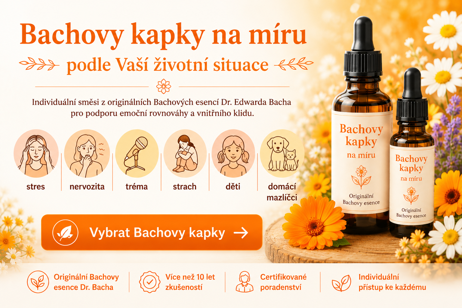 Bachovy esence v kapkách