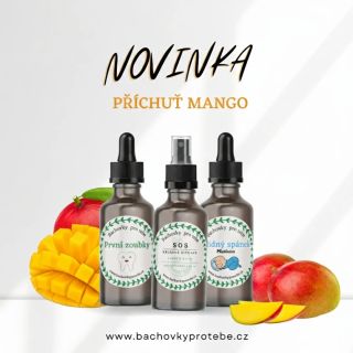 NOVINKA 🥭 Už teď na e-shopu si můžete pořídit Bachovy esence s příchutí exotického manga 🥭 . #bachovkyprotebe...
