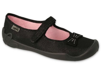 Befado Blanca 114Y240 černé s mašličkou (Velikost 31)