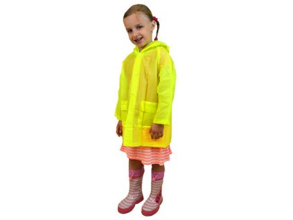NEONOVÁ PLÁŠTĚNKA ŽLUTÁ (Velikost 10 let)
