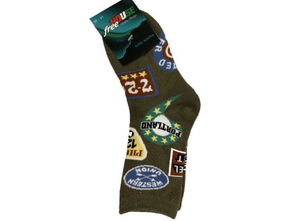 Dětské ponožky WESTERN - hnědá (Velikost 33-35)