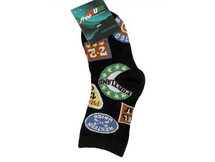 Dětské ponožky WESTERN - černá (Velikost 24-26)