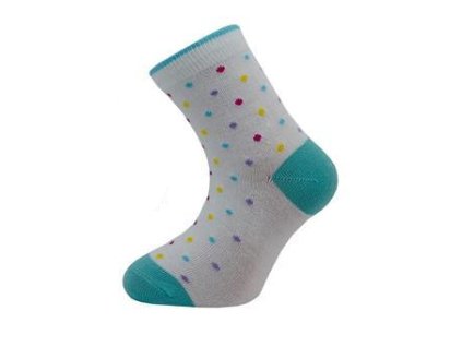 DÍVČÍ PONOŽKY NOVIA 1545 PUNTÍKY modrá (Velikost 27-29)