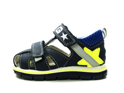 Kožené sandále IMAC modro/žluté (Velikost 20)