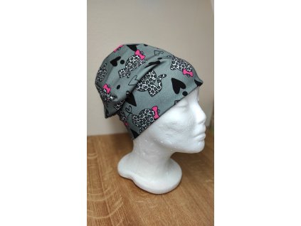 Čepice SVENGALI Kočičky leopard (Velikost 46-50)