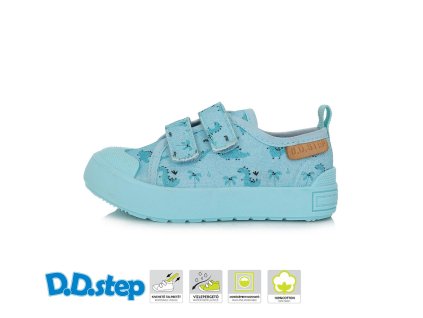 D.D.STEP plátěné tenisky CSB-41812M Sky blue (Velikost 22)