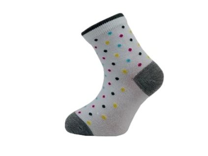 DÍVČÍ PONOŽKY NOVIA 1545 PUNTÍKY šedá (Velikost 27-29)