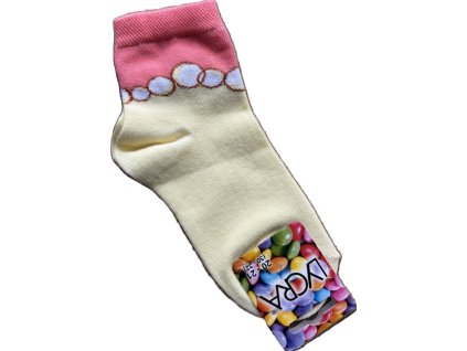 Dívčí ponožky Novia 1503 bublinky žluté (Velikost 24-26)