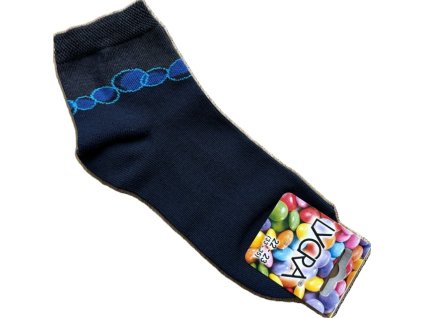 Dětské ponožky Novia 1503 bublinky tmavě modré (Velikost 24-26)