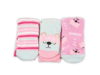 Ponožky dívčí 3pack medvídci PD0138-01 (Velikost 27-30)
