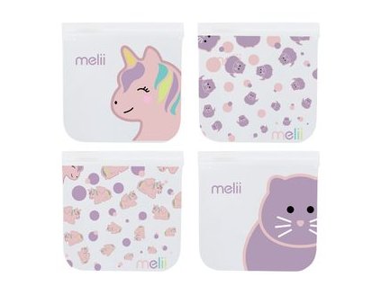 61309 61309 61309 61309 61309 opakovatelne pouzitelne sacky na svacinu 4ks kocka jednorozec