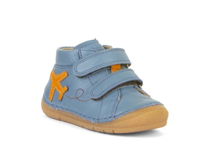 Celoroční kožená obuv Froddo Paix Up G2130349-1 jeans (Velikost 23)