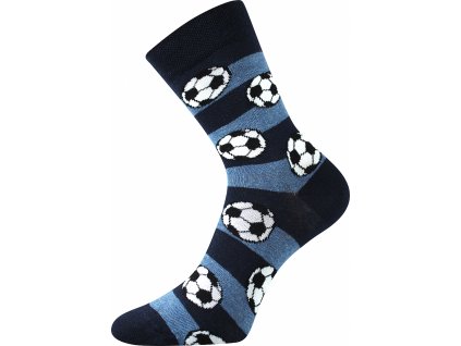 Dětské ponožky Arnold fotbal modré pruhy (Velikost 25-29)