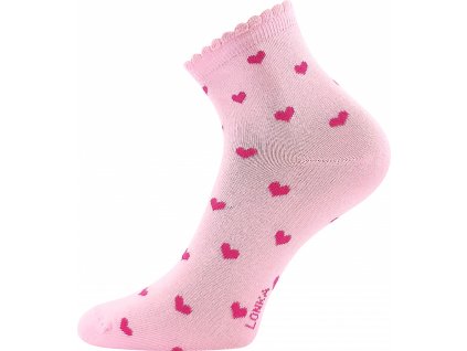 Dětské ponožky Ema srdíčko růžová (Velikost 20-24)