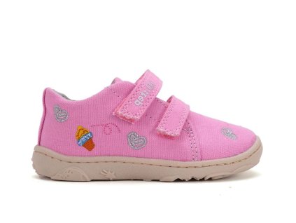 D.D.step plátěné barefoot tenisky C077-51663C Daisy Pink (Velikost 20)