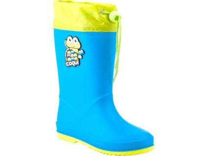Holínky COQUI Rainy collar Sea Blue/Citrus 8508 (Velikost 24)